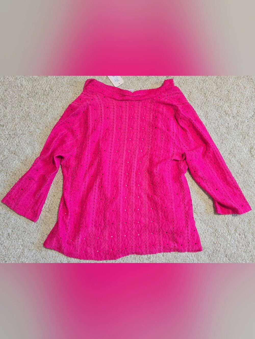 Allison Daley NWT Raspberry Cardigan Size Large - Picture 5 of 5